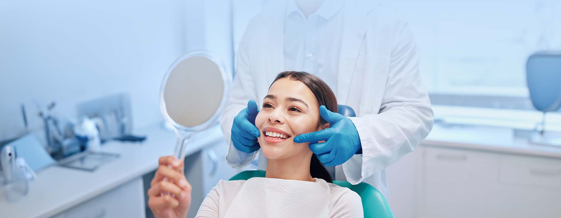 Sitting on Dental Chair